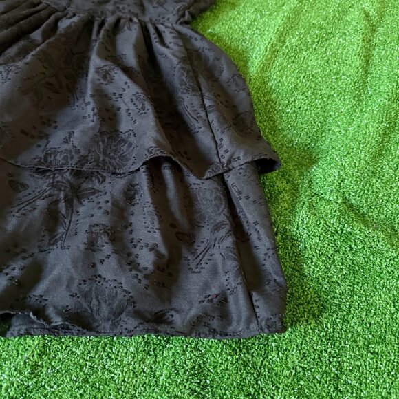 Wild Fable Black Tiered Fit & Flare Ajustable Spaghetti Straps Mini Dress Size M - Picture 8 of 13